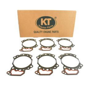 New KT Head Gasket (Set of 6) 6150-17-1813 for Komatsu 6D125-1 Engine | Aftermarket Replacement