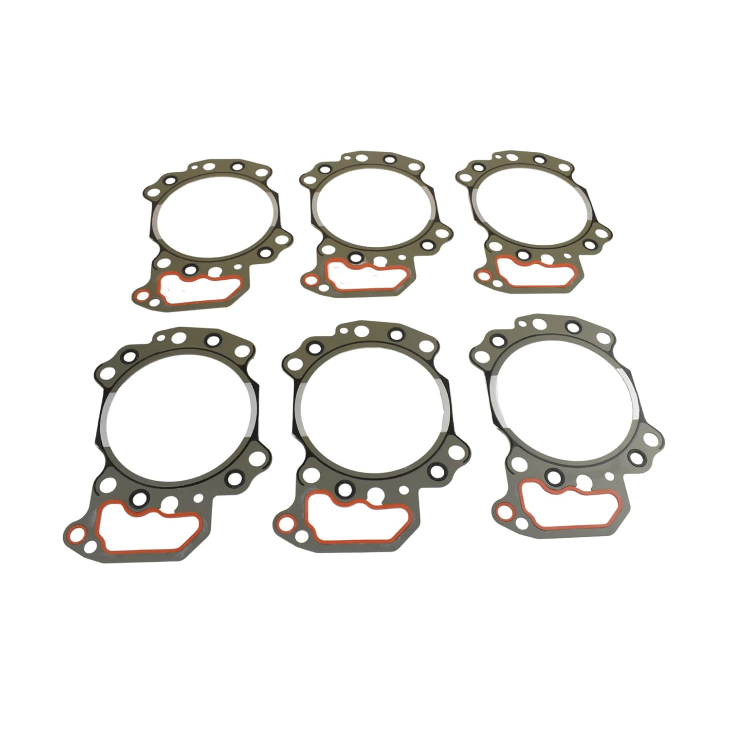 New KT Head Gasket (Set of 6) 6150-17-1813 for Komatsu 6D125-1 Engine | Aftermarket Replacement - Image 2