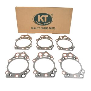 KT Head Gasket 6210-17-1814 (6pcs) for Komatsu QST30 S6D140-1 SA12V140-1 SA6D140 | Aftermarket Replacement